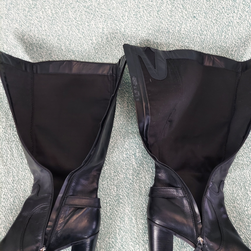 Franco Sarto Carlie Knee High Boots, Black Leather, Sz 11 - Picture 12 of 16